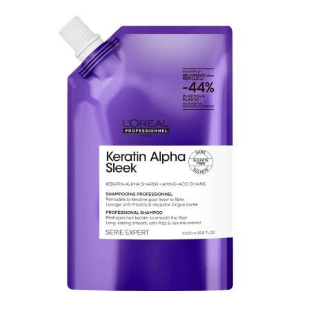 LOREAL KERATIN ALPHA SLEEK SHAMPOO refil 1000ML